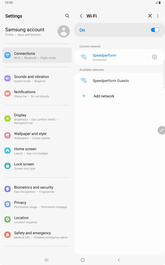 Press the Home key to return to the home screen.