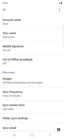 Press Account name and key in the required name.