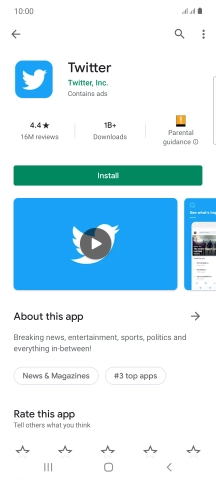 Press Install and follow the instructions on the screen to install the app.