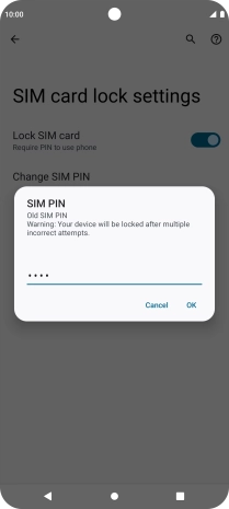 Key in your current PIN and press OK.