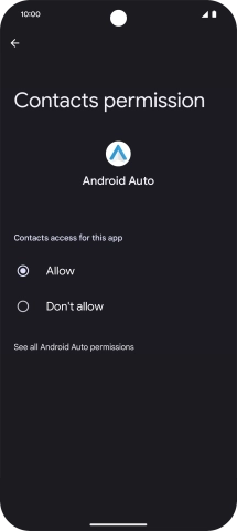 The app activity for the selected app is displayed.