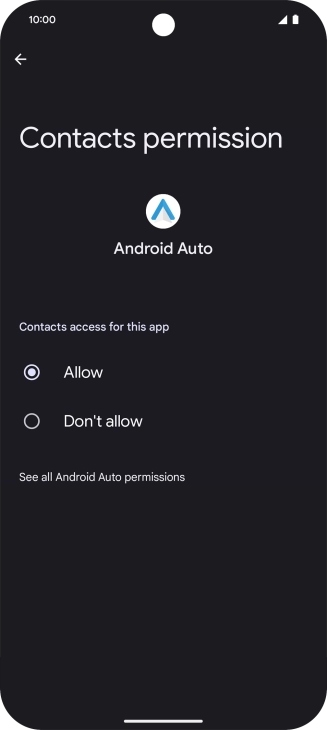 The app activity for the selected app is displayed.