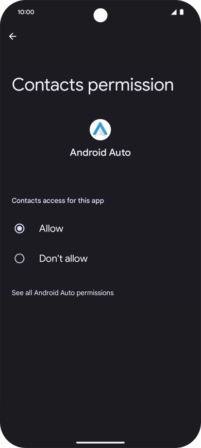 The app activity for the selected app is displayed.