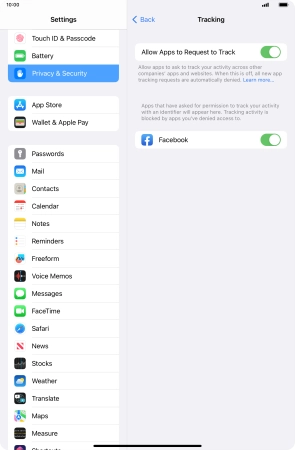Press the indicator next to 