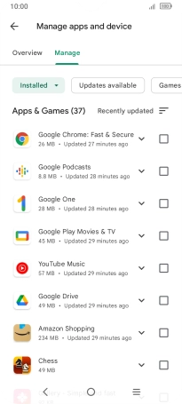 Press the required app.