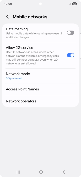 Press Access Point Names.