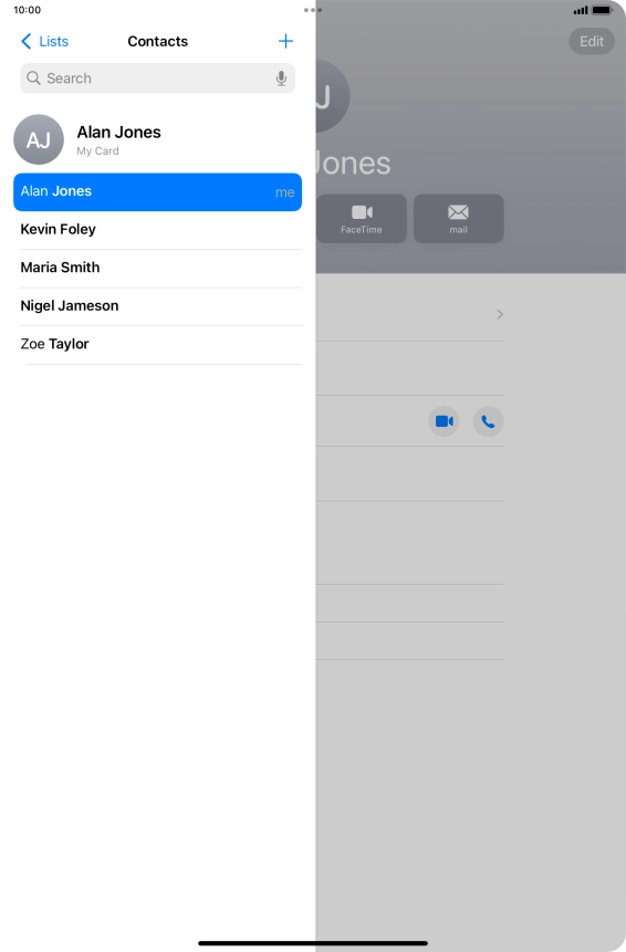 Press the new contact icon.
