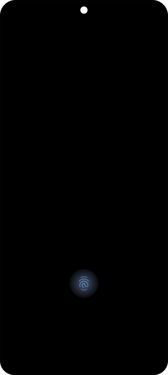 Place your finger on the fingerprint sensor to unlock your phone.