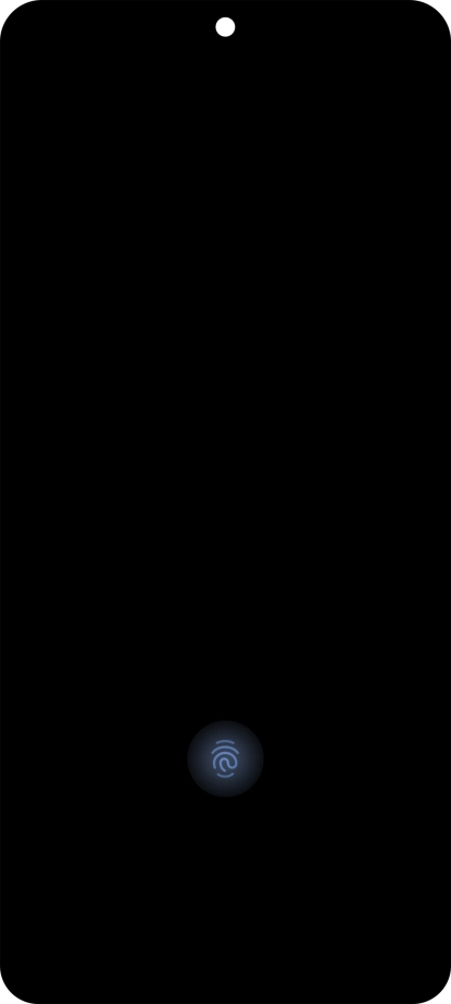 Place your finger on the fingerprint sensor to unlock your phone.