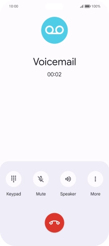 Press the end call icon.