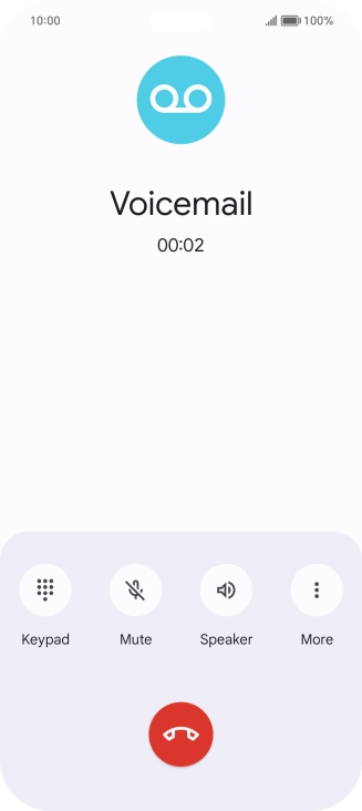 Press the end call icon.