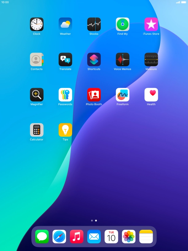 Press and hold anywhere on the home screen.