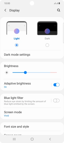 Press the indicator next to 