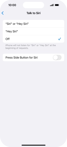 Press the indicator next to 