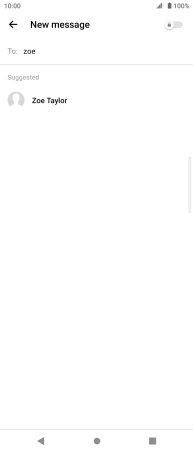 Key in the first letters of the recipient's name and press the required contact.