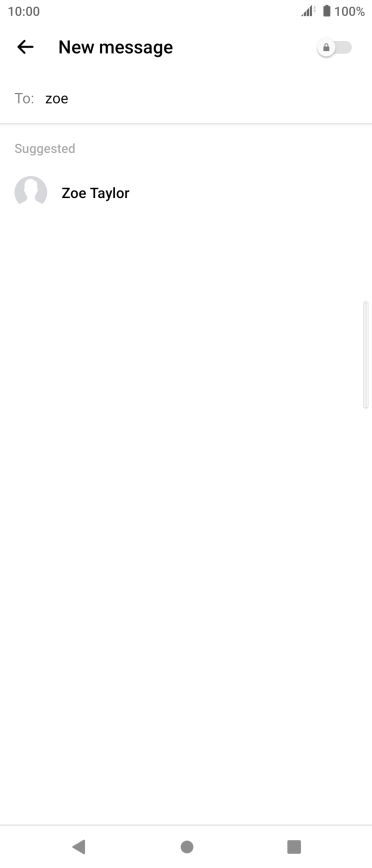 Key in the first letters of the recipient's name and press the required contact.