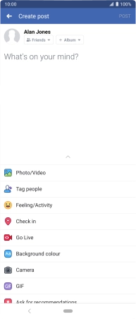 Press the text input field.