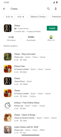 Press the required app.