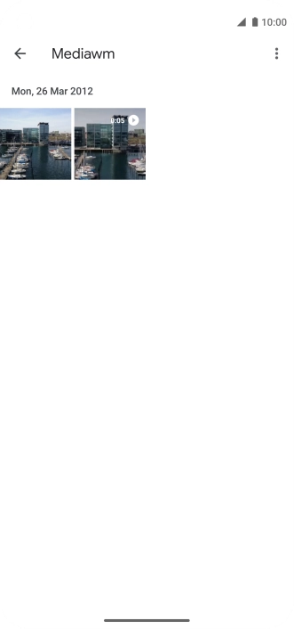 Press and hold the required picture or video clip.