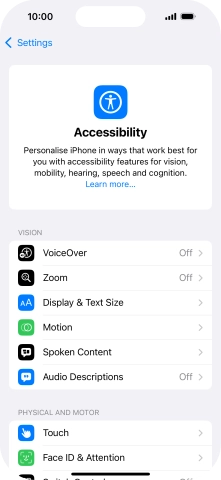 Press Display & Text Size.