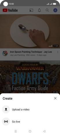 Press Upload a video.