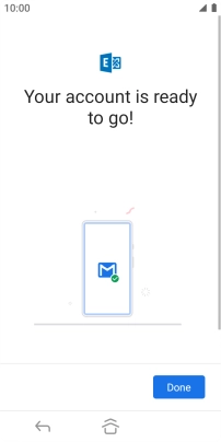If this screen is displayed, your email account has been recognised and is being set up automatically. Follow the instructions on the screen to key in more information and finish setting up your phone.