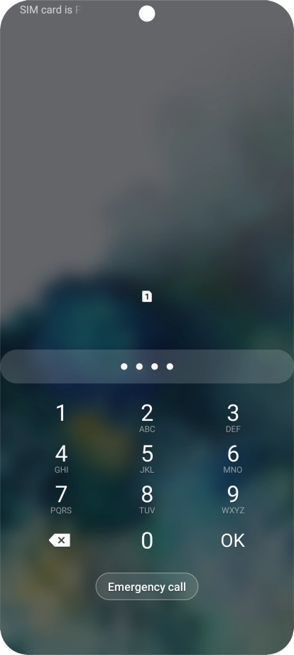 Key in a new four-digit PIN and press OK.