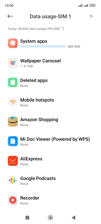 Press the drop down list.