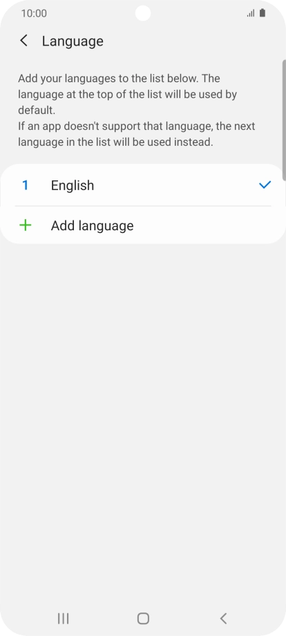 Press Add language.