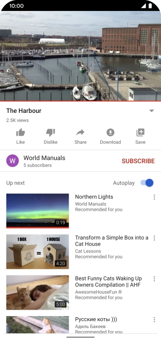 Slide your finger upwards starting from the bottom of the screen to return to the home screen.