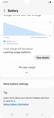 Press More battery settings.