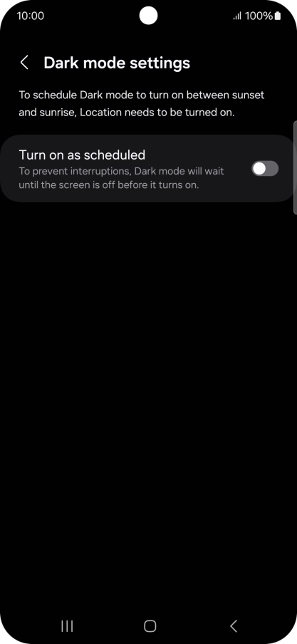 Press the indicator next to 