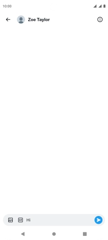 Write the required message and press the send icon.