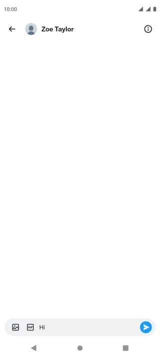 Write the required message and press the send icon.
