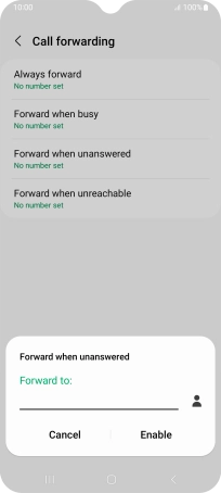 Key in +447836121121 and press Enable.