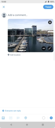 Press the text input field.
