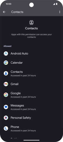 Press the required app.