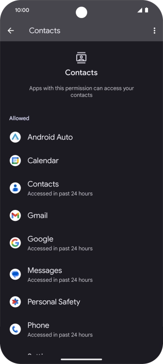 Press the required app.