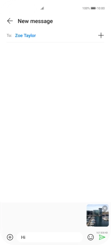 Press the send icon when you've finished your picture message.