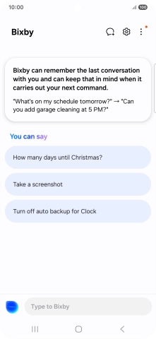 Press the Bixby icon.