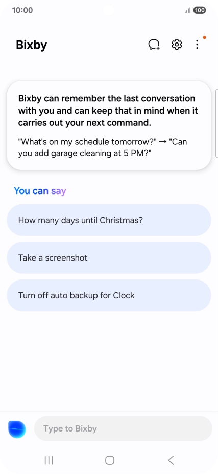 Press the Bixby icon.