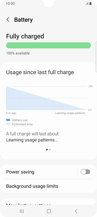 Press Power saving.