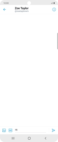 Write the required message and press the send icon.