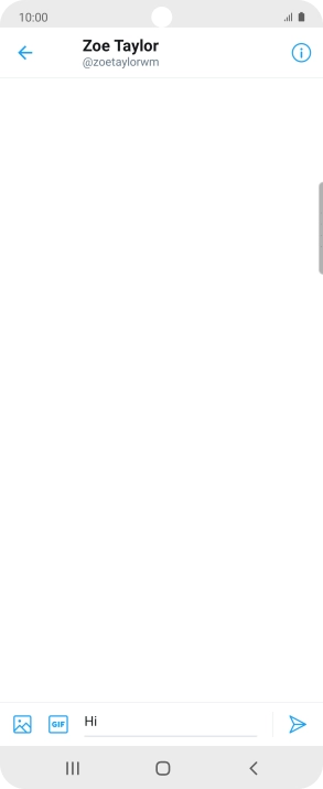 Write the required message and press the send icon.