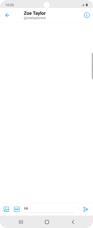 Write the required message and press the send icon.
