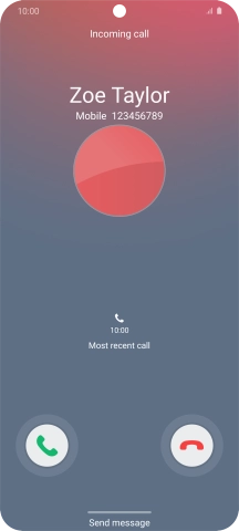 Press and drag the accept call icon right.