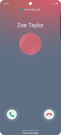Press and drag the accept call icon right.