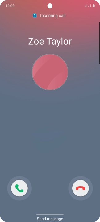 Press and drag the accept call icon right.