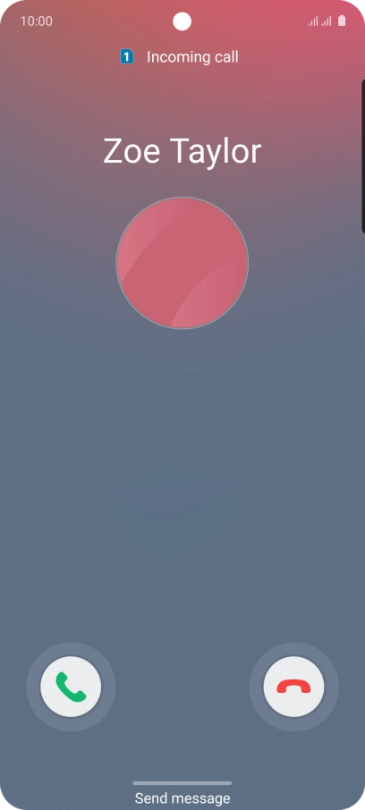 Press and drag the accept call icon right.