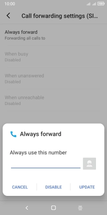 Press DISABLE.